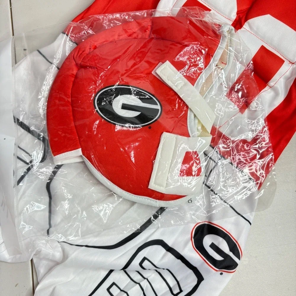 Toddler Football Costume Jumpsuit Helmet Georgia Bulldogs 3T 4T